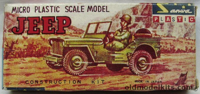 Sanwa 1/76 US Army Jeep, 217 plastic model kit